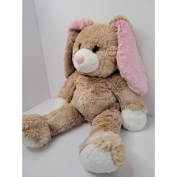 Build A Bear BAB Workshop Pawlette Bunny Rabbit Tan Plush Pink Ears - Picture 4 of 9